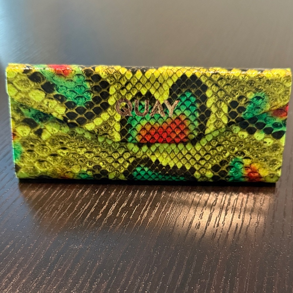 Quay Australia Multicolor Snake Print Women's Sunglass Case